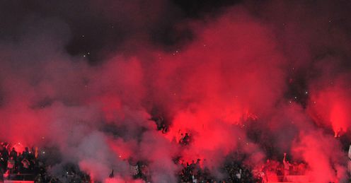 A very warm welcome: home fans made the Stadio Sao Paolo 'feel like Hades'