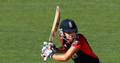 On the offensive: Sarah hits out against New Zealand at Westpac Stadium