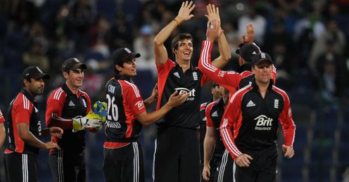 Steve Finn England celebrating an early wicket in the first ODI against Pakistan Abu Dhabi
