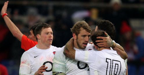 Robshaw:Skipper (centre) led England to victory