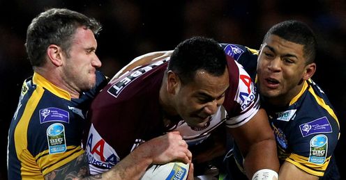 Tony Williams Manly Sea Eagles stopped by Leeds Rhinos 2012 World Club Challenge