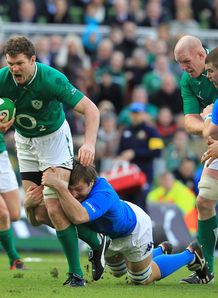 Donnacha Ryan on a run for Ireland Donnacha Ryan on a run for Ireland