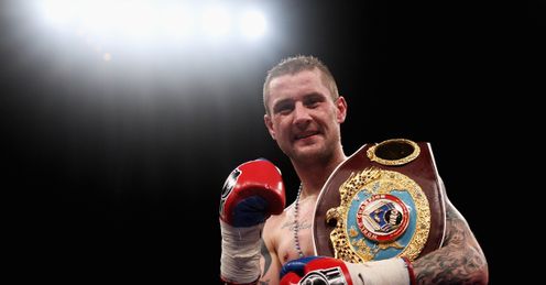 Light up: Burns puts his WBO title on the line against Namibian Moses this weekend