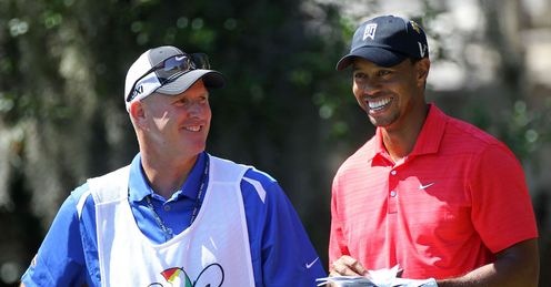 Woods (R) and his caddie Joe LaCava.