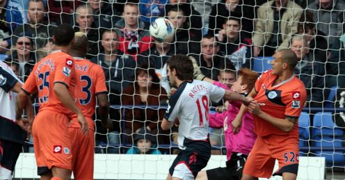 QPR's Clint Hill controversially saw this goal chalked off at Bolton