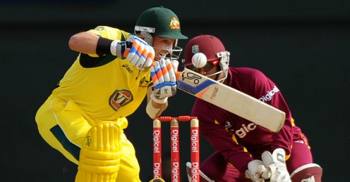 Mike Hussey first T20 international West Indies v Australia St Lucia