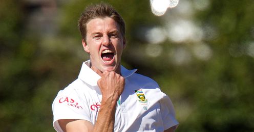 Morne Morkel celebrates McCullum wicket
