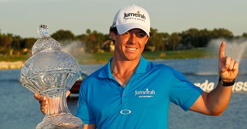 A triumphant Rory McIlroy, the new World No 1