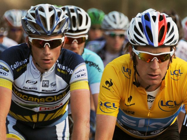 Wiggins: Leads Westra by six seconds on the GC