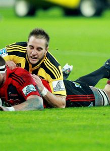 Kieran Read of the Crusaders scores a try Kieran Read of the Crusaders scores a try