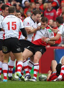 Craig Gilroy congratulated after scoring for Ulster Craig Gilroy congratulated after scoring for Ulster
