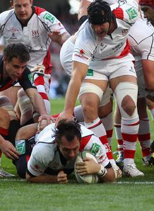 Pedrie Wannenburg scoring for Ulster in Heineken Cup Pedrie Wannenburg scoring for Ulster in Heineken Cup