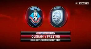 Oldham 1-1 Preston