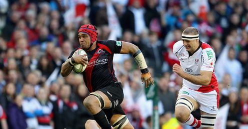 Netani Talei of Edinburgh makes a break v Ulster Netani Talei of Edinburgh makes a break v Ulster