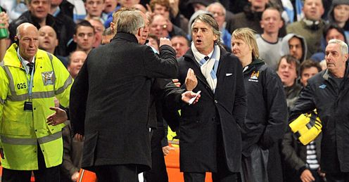 Sir Alex Ferguson Roberto Mancini Manchester City United Premier League PA