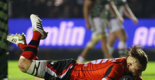 Toulon v Harlequins Benjamin Lapeyre try Toulon v Harlequins Benjamin Lapeyre try