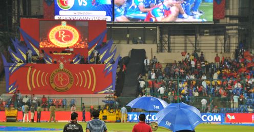 Rain Bangalore Royal Challengers v Chennai Super Kings M Chinnaswamy Stadium Bangalore IPL Apr 2012