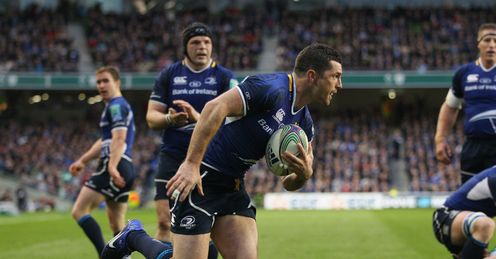 Rob Kearney Leinster scoring a try against Cardiff Blues Rob Kearney Leinster scoring a try against Cardiff Blues