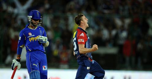 Morne Morkel Delhi Daredevils v Rajasthan Royals IPL Feroz Shah Kotla Delhi Apr 2012