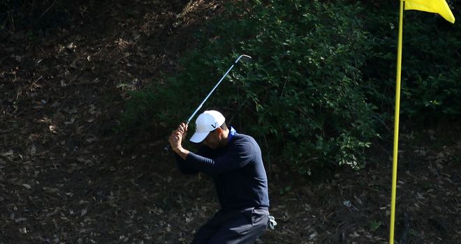 Tiger suffers with a 75