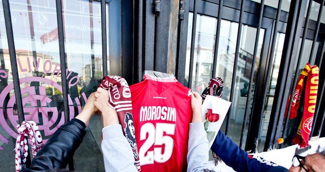 Fans gather for Morosini