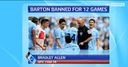 Barton hit with 12-game ban