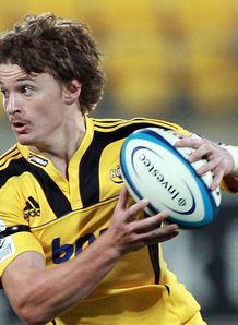 Beauden Barrett of the Hurricanes runs the ball 2012 Beauden Barrett of the Hurricanes runs the ball 2012