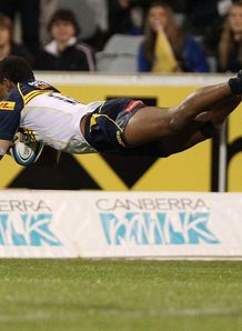 Henry Speight diving over for the Brumbies Henry Speight diving over for the Brumbies