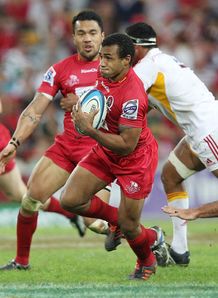 Will Genia of the Reds makes a break to score a try Reds v Chiefs 2012 Will Genia of the Reds makes a break to score a try Reds v Chiefs 2012