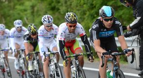 Team Sky worked hard on the front of the bunch to set up a sprint finish into Frosinone.