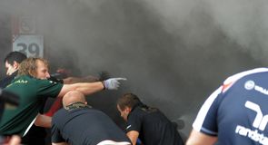 Fire disrupts celebrations
