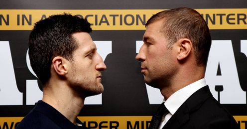 Up close and personal: Froch (L) cannot let Bute dictate matters from afar