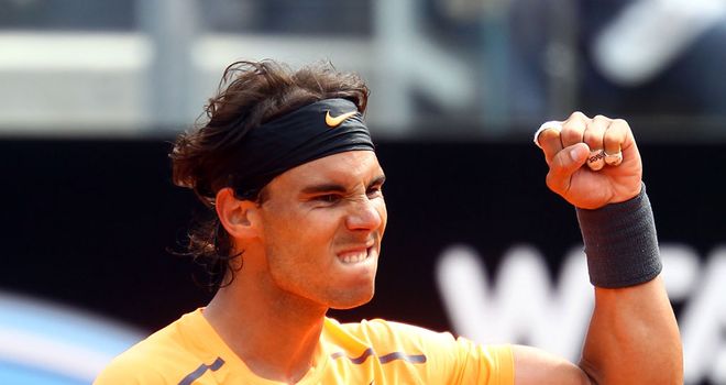 Nadal races into Rome semis