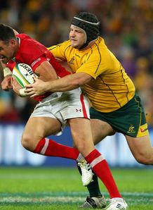 Benn Robinson Mike Phillips Australia v Wales Benn Robinson Mike Phillips Australia v Wales