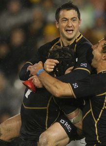 Greig Laidlaw celebrates Australia v Scotland Greig Laidlaw celebrates Australia v Scotland