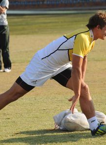 Pat Lambie touching down in training Pat Lambie touching down in training