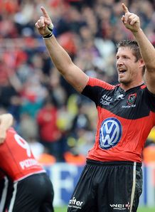 Toulon lock Bakkies Botha Celebrates 2012 Toulon lock Bakkies Botha Celebrates 2012