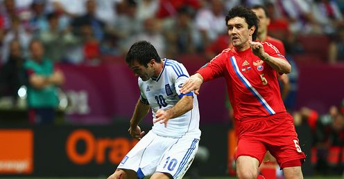 Giorgos Karagounis Greece Russia Euro 2012 Group A