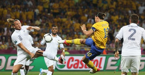 Zlatan Ibrahimovic volleyed goal for Sweden v France