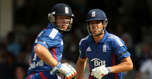 Ian Bell Alastair Cook England batting during the second match of the NatWest Series against West Indies The Kia Oval