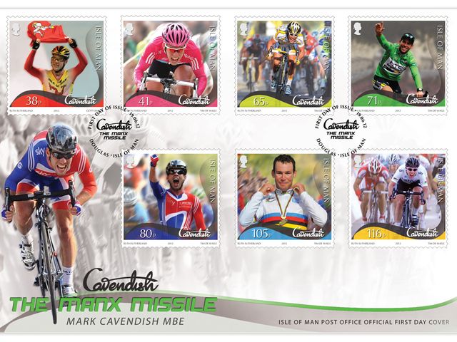 The set of stamps featuring the world champion