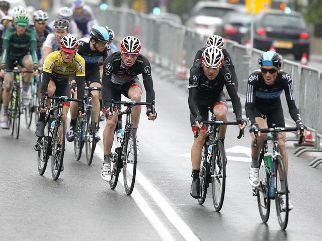 Heavy rain fell throughout the final stage of the race, which finished in the capital city of Luxembourg.