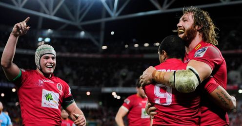 Reds celebrate v Waratahs Reds celebrate v Waratahs