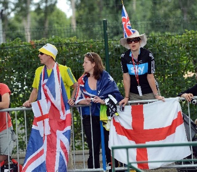 The British fans have been out in force all race
