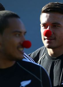Hosea Gear and Sonny Bill Williams with red noses