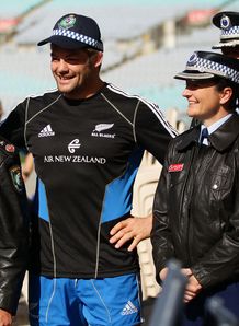 Richie McCaw as a policeman Richie McCaw as a policeman