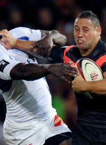 Toulouse s centre Luke McAllister R breaks away from Castres flanker Ibrahim Diarra 2012 Toulouse s centre Luke McAllister R breaks away from Castres flanker Ibrahim Diarra 2012