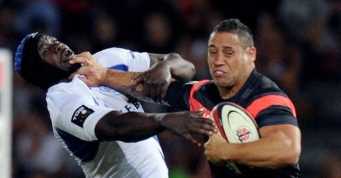Toulouse s centre Luke McAllister R breaks away from Castres flanker Ibrahim Diarra 2012 Toulouse s centre Luke McAllister R breaks away from Castres flanker Ibrahim Diarra 2012