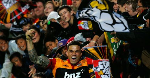 Sonny Bill Williams Waikato Chiefs celebrating Super Rugby title Sonny Bill Williams Waikato Chiefs celebrating Super Rugby title