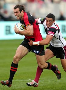 Adam Whitelock on a run for Canterbury Adam Whitelock on a run for Canterbury